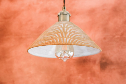 Hand-Carved Lamp Shade